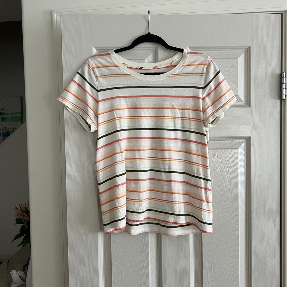 J. Crew Multicolor Striped Short Sleeve Tee